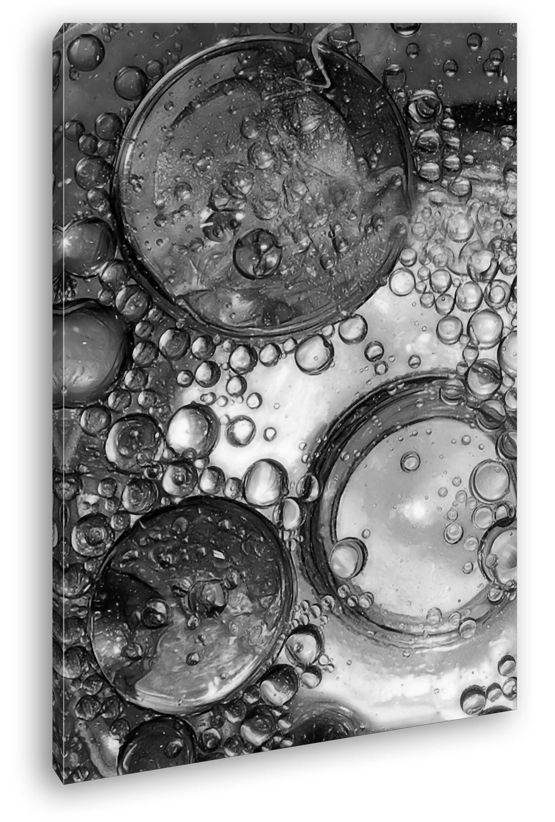 deyoli fantastische grüne Wasserblasen Effekt: Schwarz/Weiss im Format: 80x60 als Leinwandbild, Moti