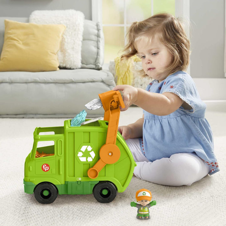 Fisher-Price HJN47 - Little People Recycling Laster – mehrsprachige Version, Musikspielzeug zum Ansc