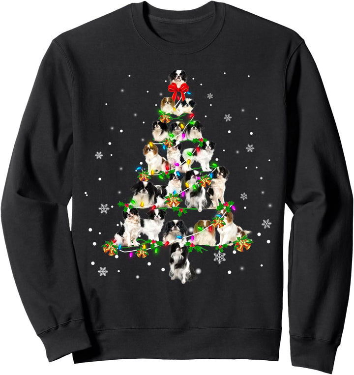Japanese Chin Christmas Tree X-Mas Sweatshirt