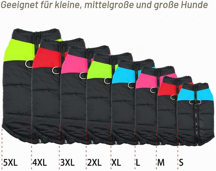 FEimaX Hundemantel für Hunde, Hundejacken Wasserdicht Warme Jacke für Kleine Mittelgrosse Grosse Hun