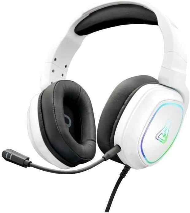 THE G-LAB - Korp Radium Gaming Headset mit abnehmbarem Mikrofon, Gaming Kopfhörer mit LED Licht, Gam