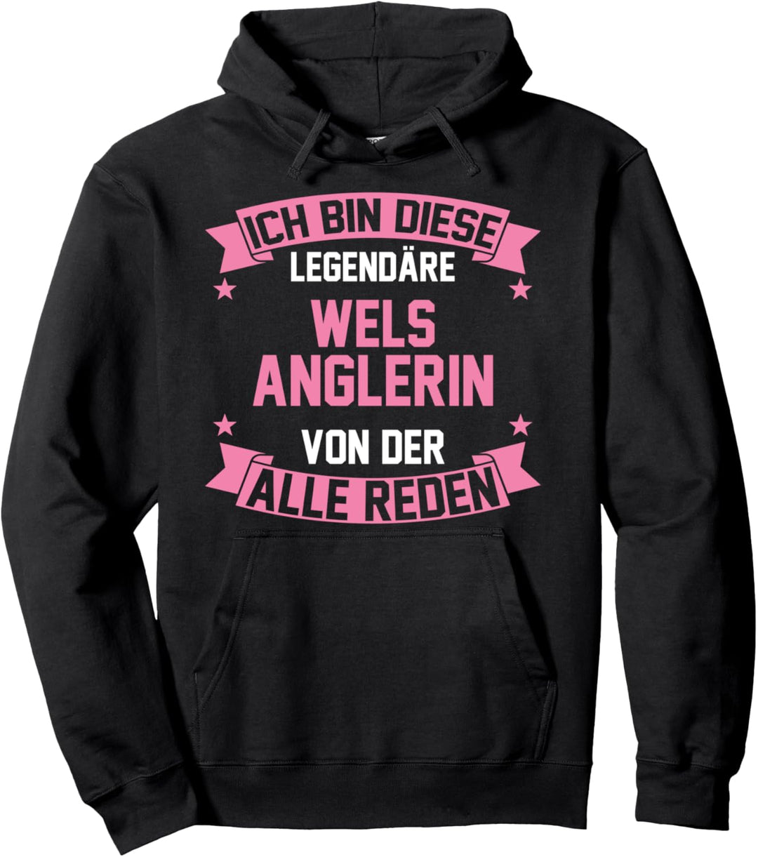 Angeln Fischer Wels Pullover Hoodie