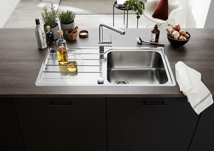 BLANCO LEMIS XL 6 S-IF - Edelstahlspüle für die Küche für 60 cm breite Unterschränke - Mit IF-Flachr