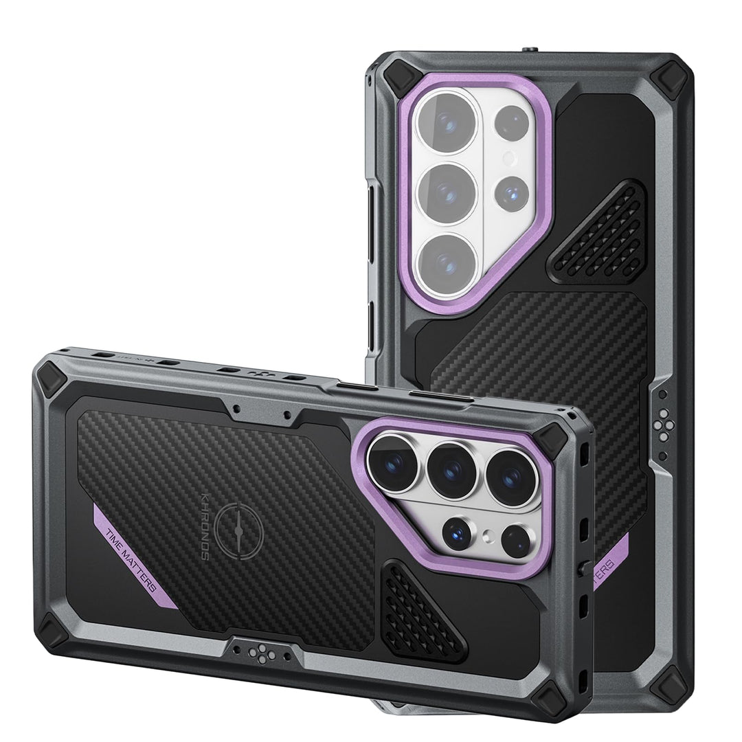 Tilta Khronos Galaxy S26 Ultra Hülle Space Gray, Kamerakäfig mit Quick-Release Snap-In, integrierten