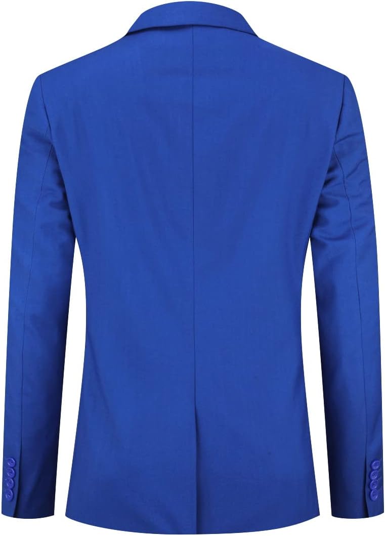 YOUTHUP Herren Sakko Slim Fit Anzugjacke für Business Hochzeit Eleganter 1 Knöpfen Blazer, Königsbla