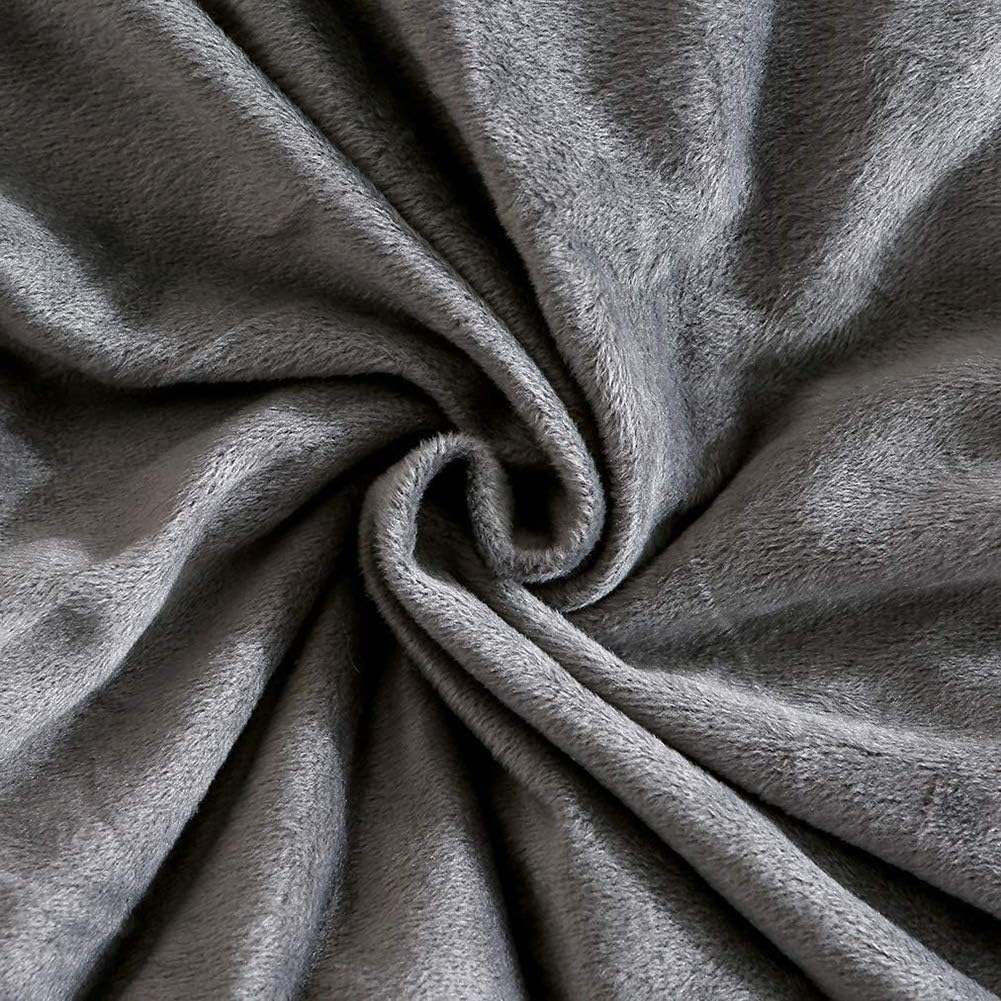 Michorinee Plüsch Bettwäsche 220x240 Grau Winter Flauschig Warme Bettbezug Fleece Flausch Langhaar K
