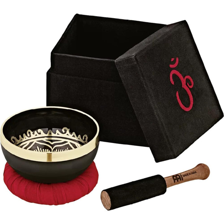 Sonic Energy OM Singing Bowl – Geschenke Set, 300g Klangschale mit OM Symbol – Meditation, Deko, Yog