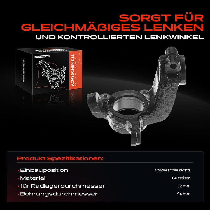 Achsschenkel Vorne Rechts für A1 8X Polo 6R 6C 9N 9A4 Fabia I 6Y2 6Y3 6Y5 Rapid NH1 NH3 Roomster 5J