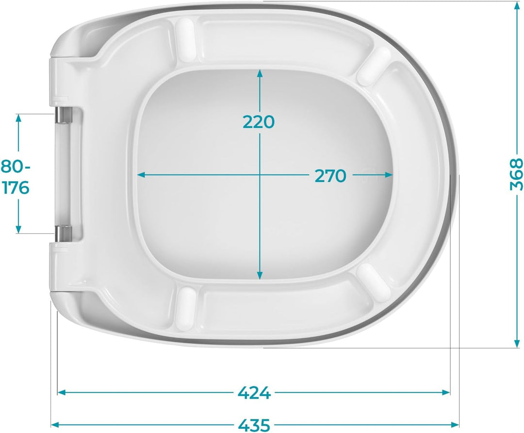 Calmwaters WC-Sitz für Ideal Standard Connect | Toilettensitz Absenkautomatik | Duroplast | Take-Off