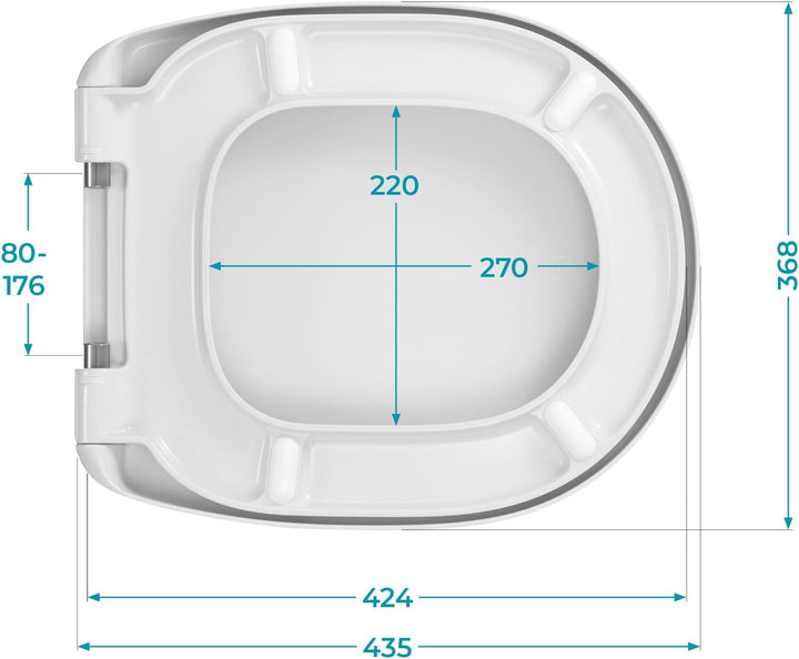 Calmwaters WC-Sitz für Ideal Standard Connect | Toilettensitz Absenkautomatik | Duroplast | Take-Off