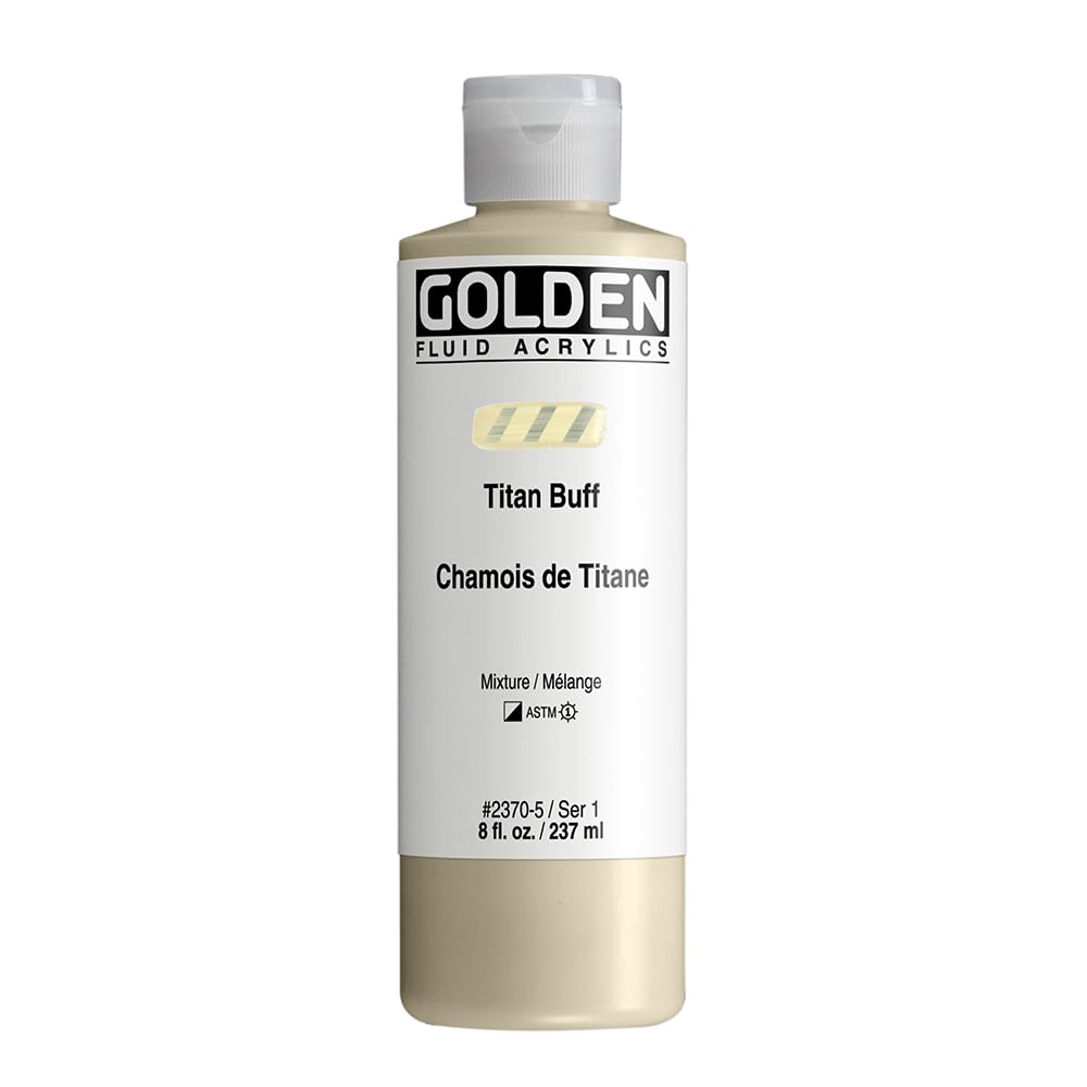 Goldene - flüssige Acrylfarbe - 236 ml oder 8 Unzen - Titan Buff 8 oz Bottle Hellbraun (Titan Buff)