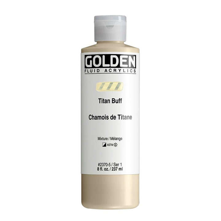 Goldene - flüssige Acrylfarbe - 236 ml oder 8 Unzen - Titan Buff 8 oz Bottle Hellbraun (Titan Buff)