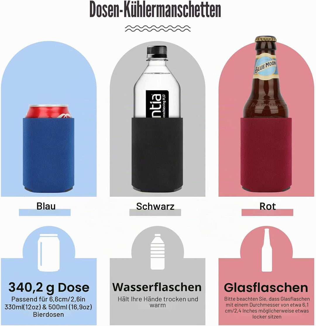 15 Stück 12oz Standard Schaum Dosenkühler Isolierte DIY Kühlmanschette Bierflaschen Dosenhülle Kühle
