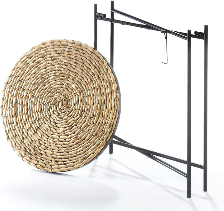 Kobolo Beistelltisch Coffee aus Seegras und Metall - Tablett - 38x38x45cm, 38x38x45