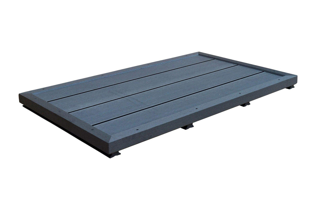 ALTONE WPC Bodenplatte für Pool Leitern und Solarduschen 101 x 60 x 5,5 cm dunkelgrau