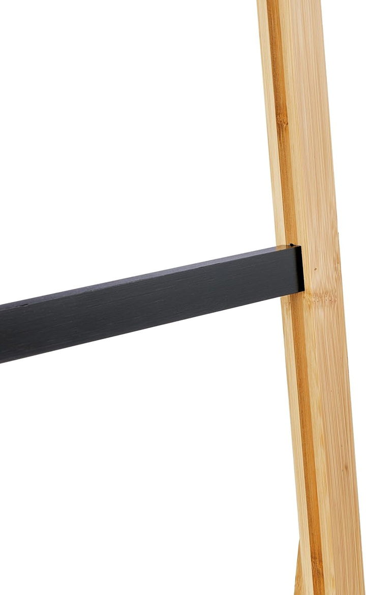 Relaxdays Herrendiener mit Ablage, Bambus, HBT: 133x40x42 cm, Kleiderstuhl Schlafzimmer, Handtuchstä