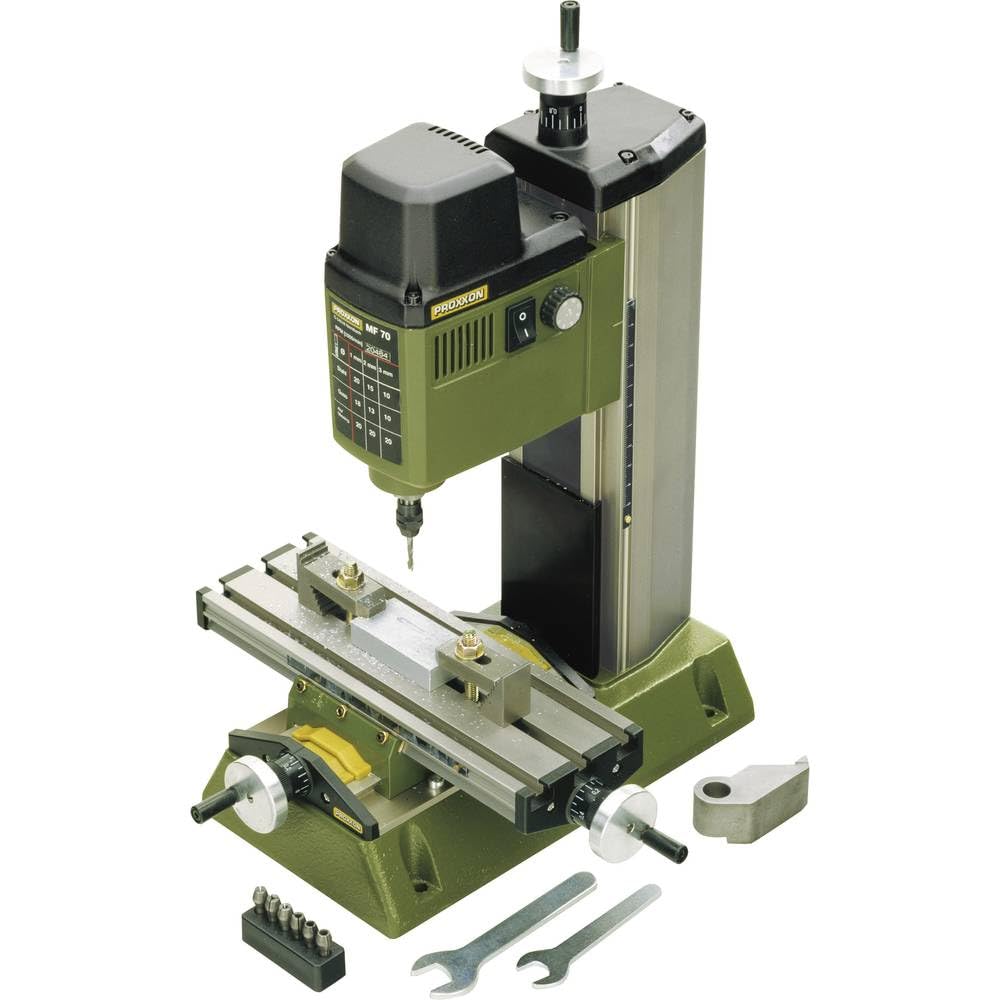 Proxxon Micro-Fräse MF 70 (Fräse für feinste Arbeiten, 230V, 100 W, Tisch 200x70 mm) 27710