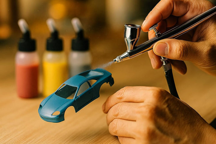 Tnfeeon Airbrush-Flaschen, 10 Stück 30-ml-Kunststoffflaschen Airbrush-Farbflaschen für Dual-Action-S