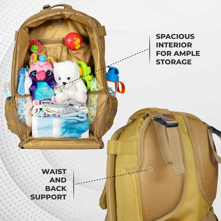 Mossa tactical baby gear Braun, Braun