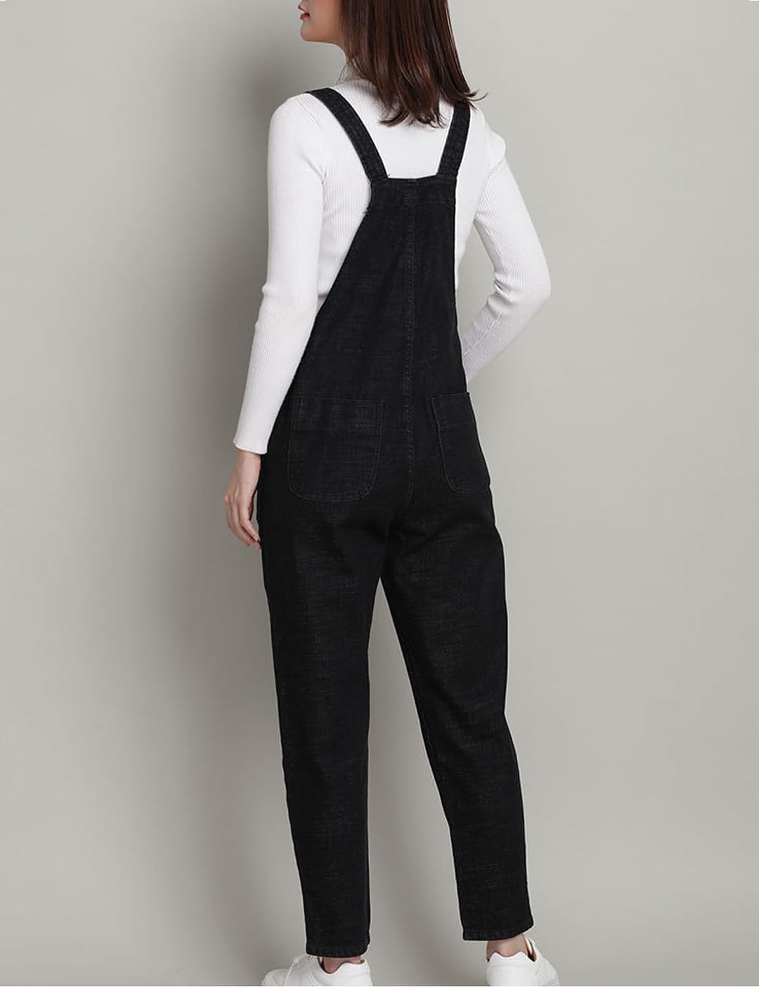 Vanchenl Damen Casual Loose Denim Latzhose Bib Verstellbare Jean Overalls Romper Jumpsuit Harem Hose