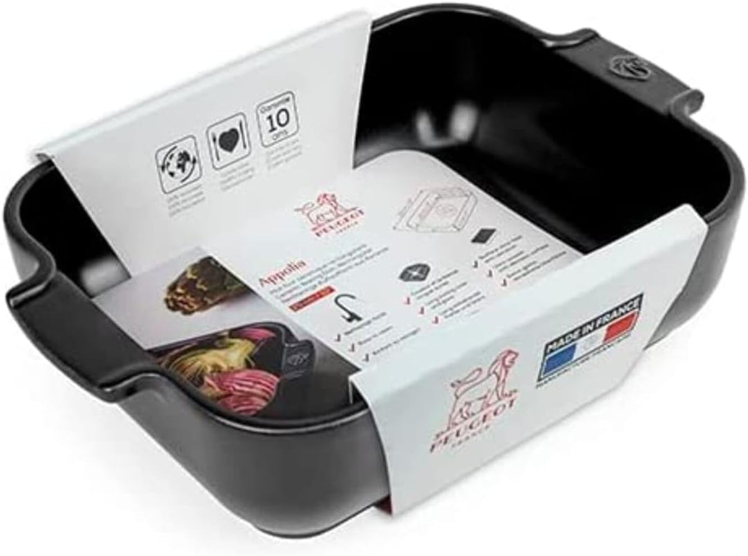 PEUGEOT - Rechteckige Auflaufform aus Keramik - 25 cm x 16,8 cm x 6,2 cm - Fassungsvermögen: 1,4 L -