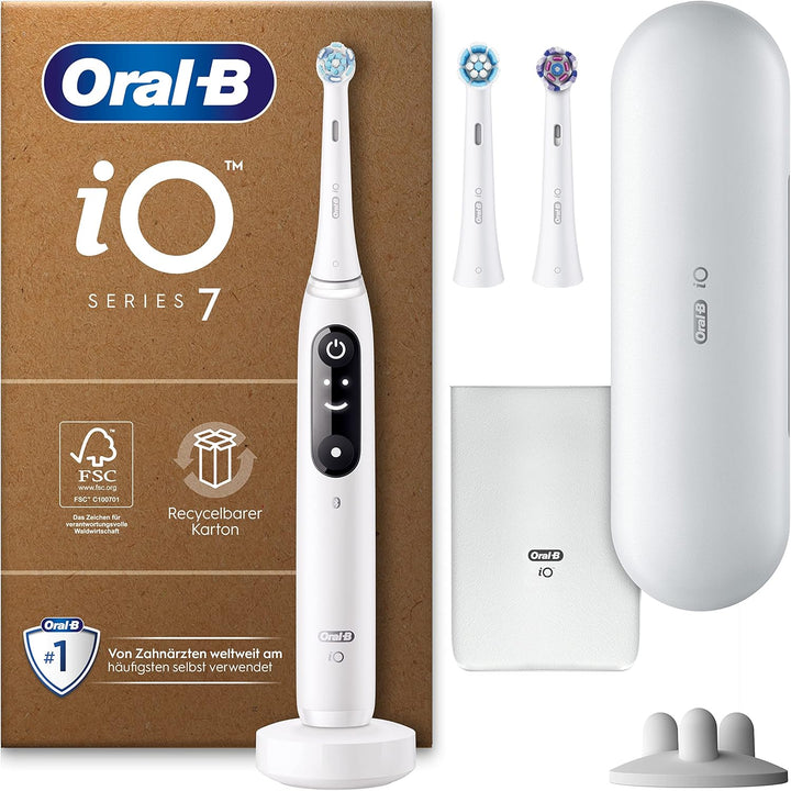 Oral-B iO Series 7 Plus Edition Elektrische Zahnbürste/Electric Toothbrush, PLUS 3 Aufsteckbürsten i