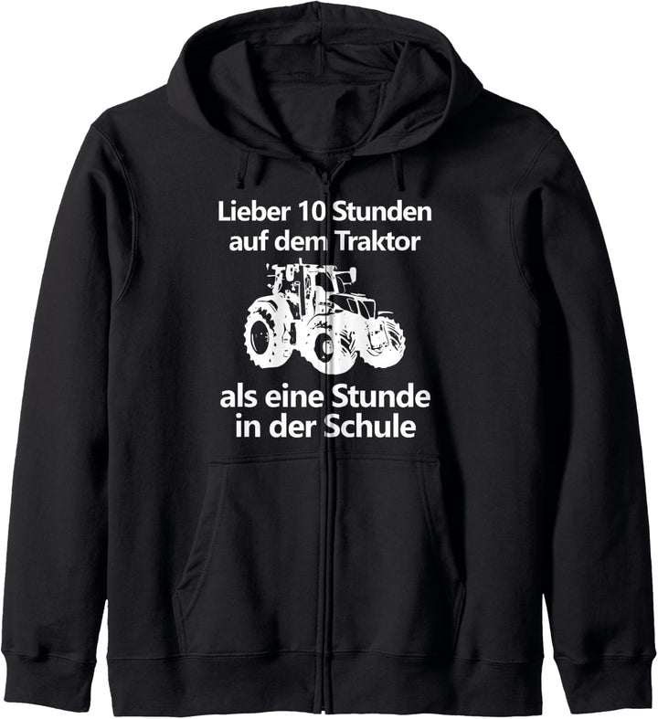Landwirt Landwirtschaft Bauer Trecker Traktor Schule Kinder Kapuzenjacke