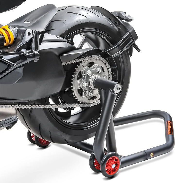 ConStands - Motorrad Montageständer für Ducati Multistrada 1200 10-17 Schwarz Hinterrad Einarmstände
