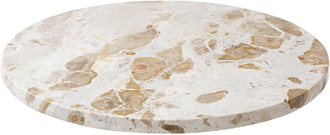 BUTLERS Servierplatte Ø 30 cm Marmor - MARBLE - Dekoplatte im weissen Design | Anrichteplatte für An