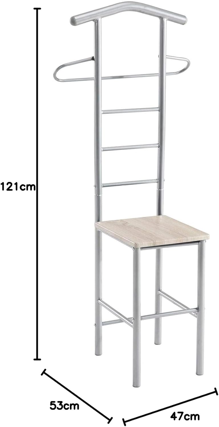 IDIMEX Herrendiener Stummer Diener Kleiderständer JIVO, in Sonoma Eiche,121 cm, Garderobe mit Hosenb