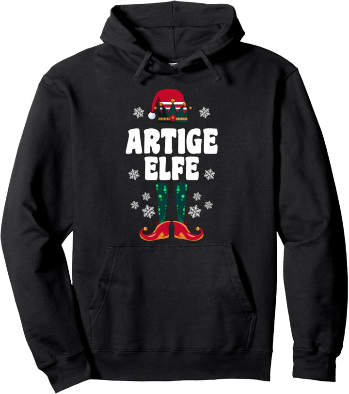 Artige Elfe Elfen Familien Weihnachts Outfit Weihnachtself Pullover Hoodie