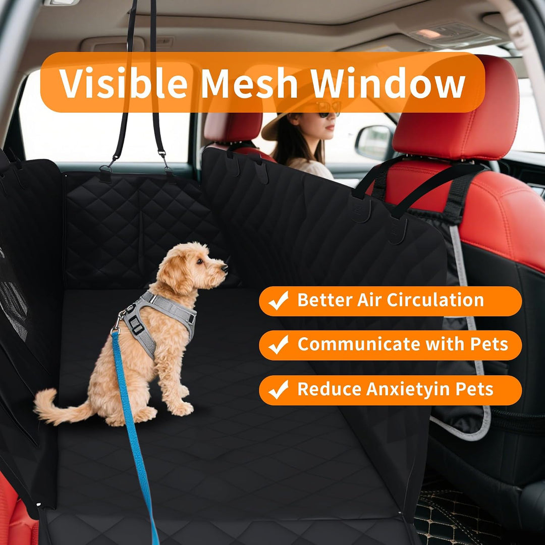 Hundedecke Auto Rückbank, wasserdichtes und rutschfestes Design, Hunde Autositz Rückbank mit Seitens