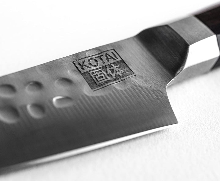 KOTAI Bunka Spickmesser mit Bambus-Saya und Bambusbox | 9-cm-Klinge | von Hand gehämmert und geschär