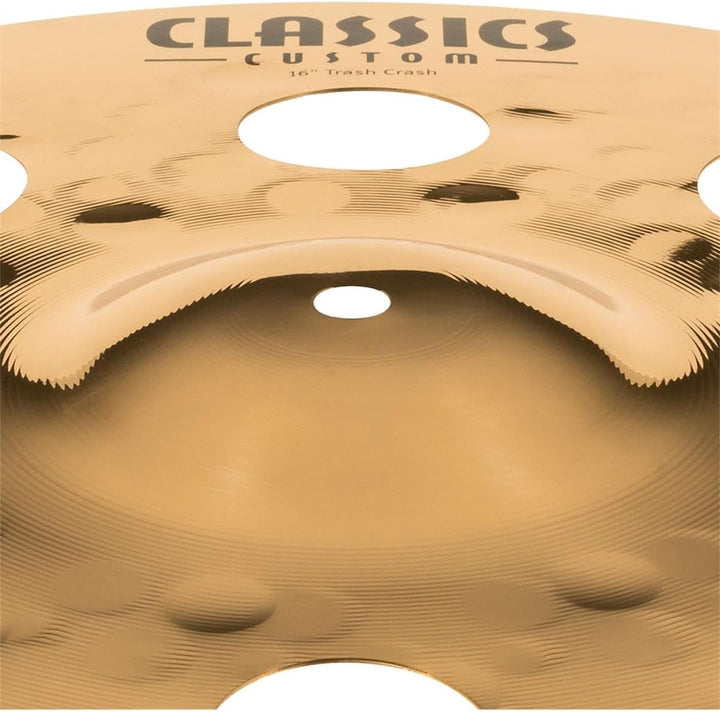 Meinl Cymbals Classics Custom Brilliant Trash Crash 16 Zoll (Video) Schlagzeug Becken (40,64cm) B12