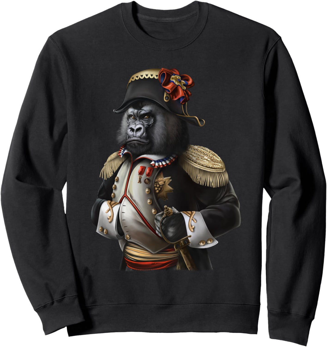 Gorilla als Kaiser Napoleon Bonaparte aus Frankreich Sweatshirt