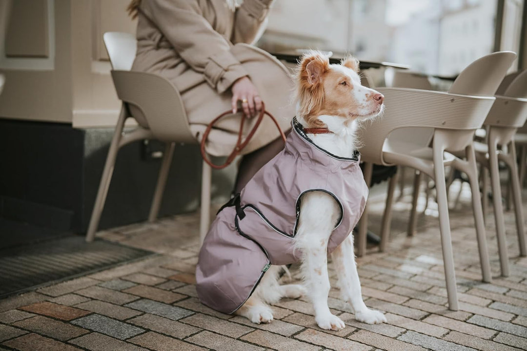 HUNTER Hundemantel Uppsala, Farbe: Altrosa, 2in1 Design mit herausknüpfbarem Innenfutter, wasserabwe