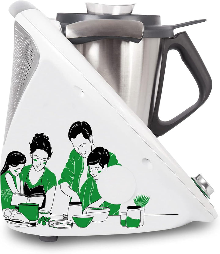Deko Schutz Aufkleber kompatibel mit Küchenmaschine Thermomix TM6 Design Sticker Klebefolie Zubehör