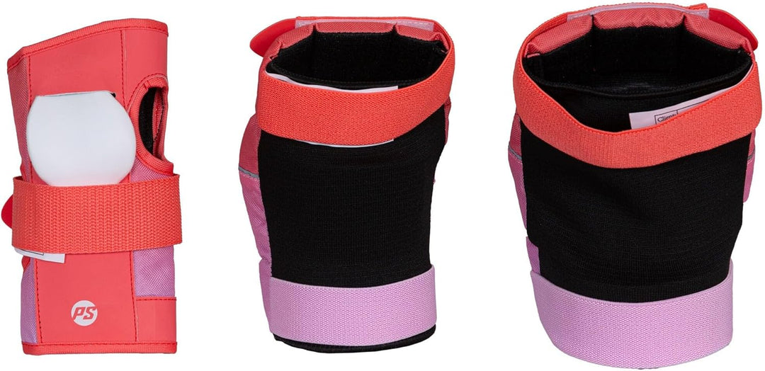 Powerslide Standard Women Schutzausrüstung Set – Knie-, Ellenbogen- &amp; Handgelenkschoner – Damen Schu