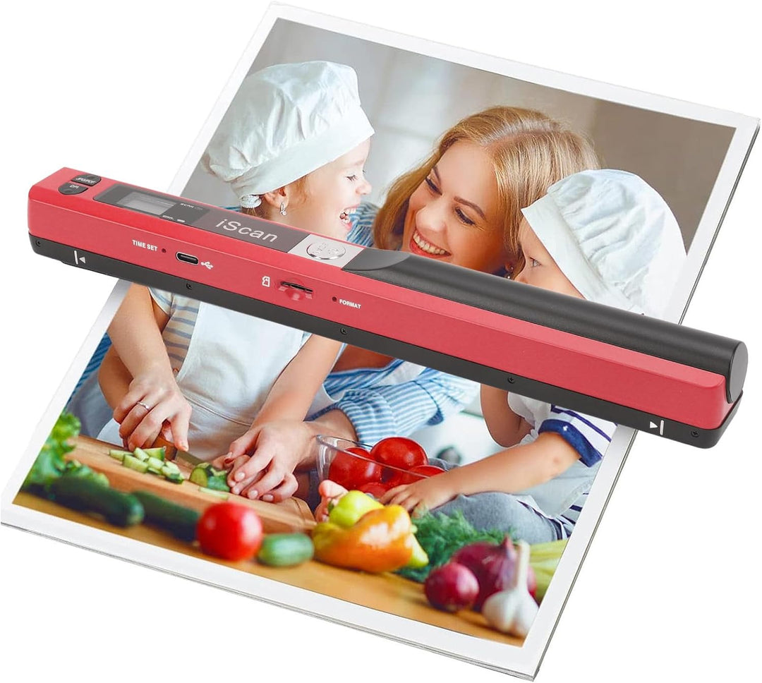 Photo Mobile Scanner, Einfach mit 3 Auflösungsmodi Dokument Scanner ABS für Häuser mit (Rot), Rot