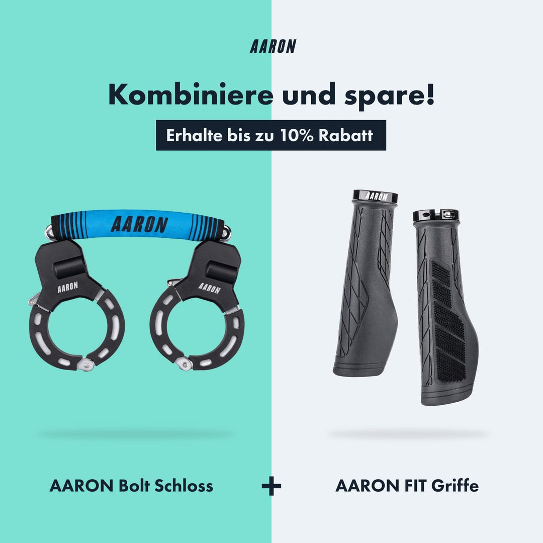 AARON Handschellenschloss für E-Scooter - Hochsicherheits-Design - Flexibles Fahrradschloss mit Stah
