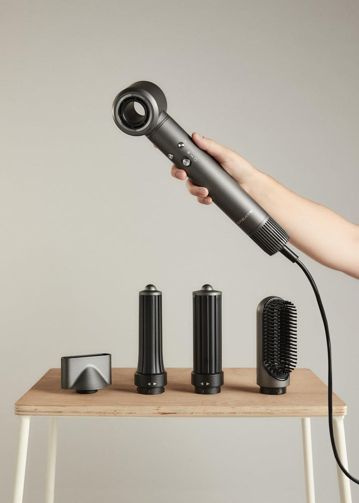 CREATE/ION STYLER PRO / 5-in-1-Ionen-Lufttrockner und Stylingbürste Graphit/DC Brushless Motor, 3 Ge