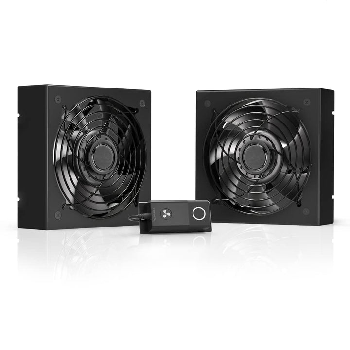 AC Infinity RACK ROOF FAN KIT, Quiet Dual-Fans with Speed Controller, for cooling AV, Home Theater,
