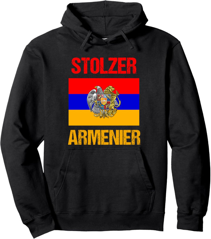 Stolzer Armenier - Armenien Flagge - Adler Löwe Wappen Pullover Hoodie