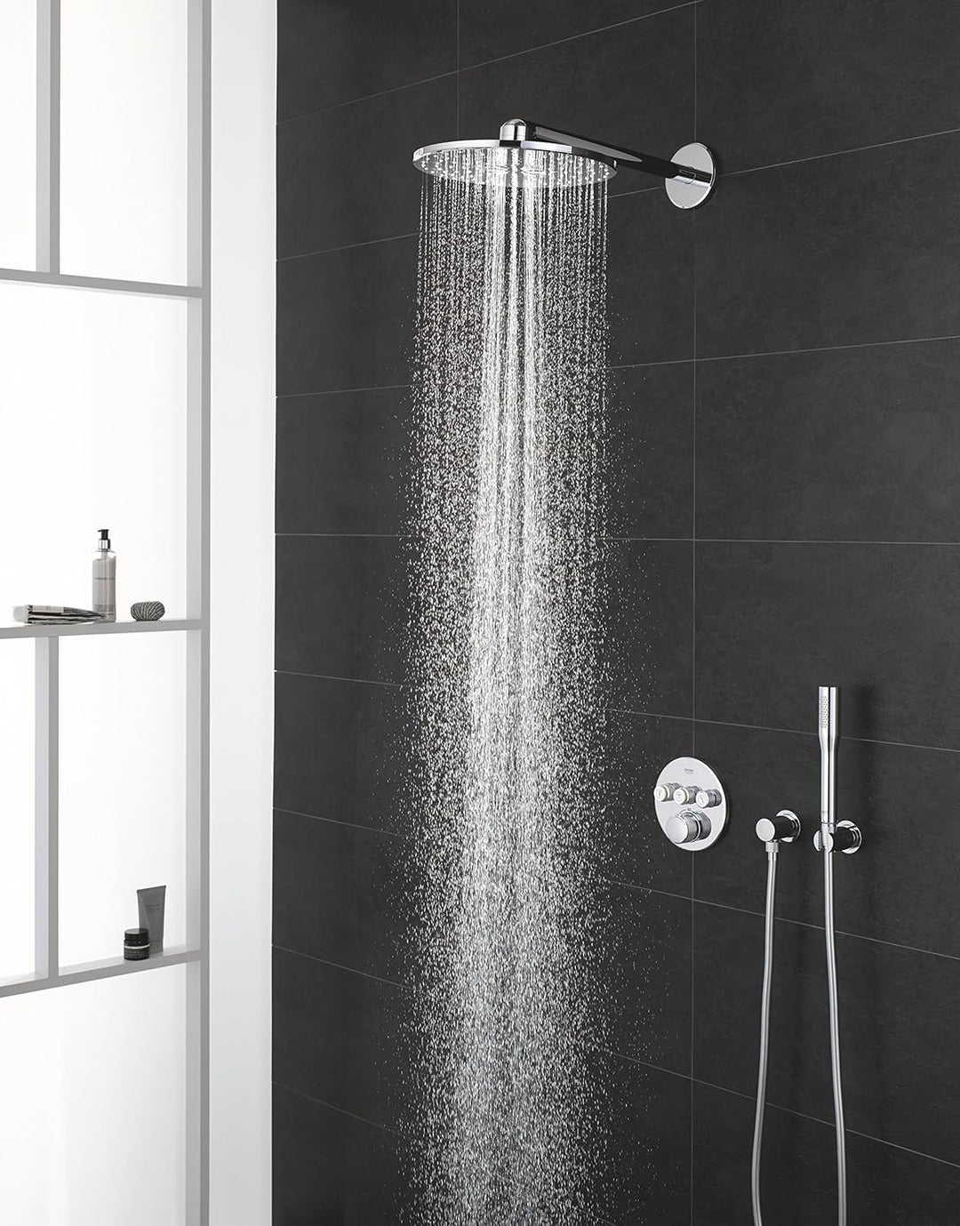 GROHE Grohtherm SmartControl - Thermostat mit 3 Absperrventilen (Fertigmontageset, langlebige Oberfl