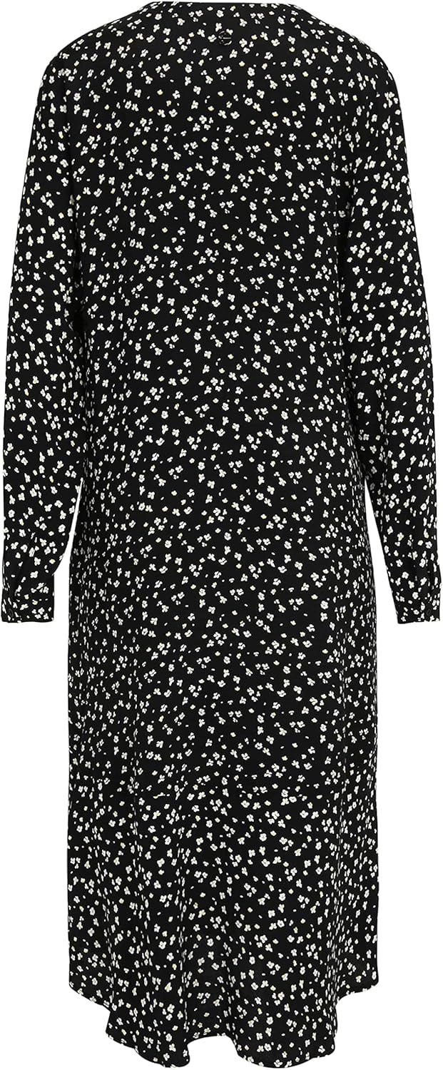Tamaris Damen ANGERS AOP Cleanes Trapez Kleid 38 Black Beauty Flower Aop, 38 Black Beauty Flower Aop