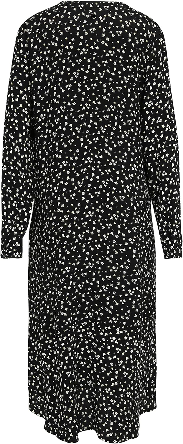 Tamaris Damen ANGERS AOP Cleanes Trapez Kleid 36 Black Beauty Flower Aop, 36 Black Beauty Flower Aop