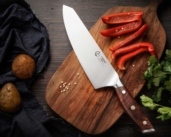 YARENH Kochmesser aus Rostfreiem Stahl, Profi Chefmesser - Scharfe und Langlebige Klinge, 20 cm Klin
