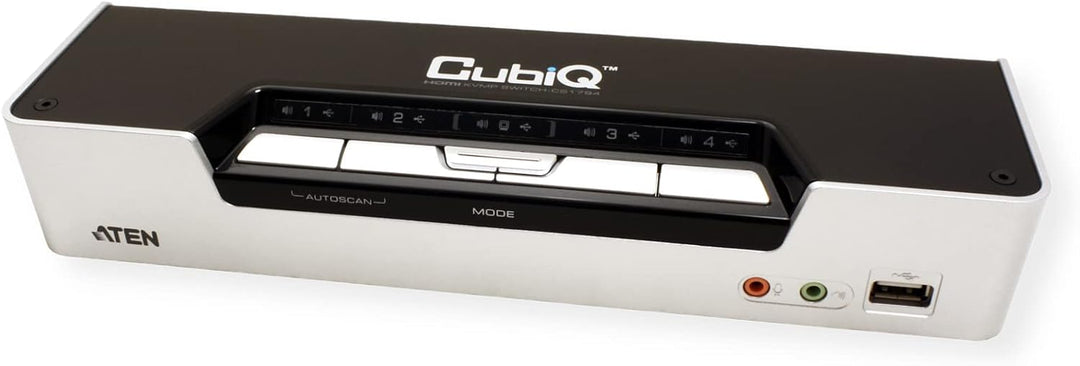 Aten CS1794 KVMP 4-fach Switch (4-polig, 4x HDMI, 4x USB), Silber