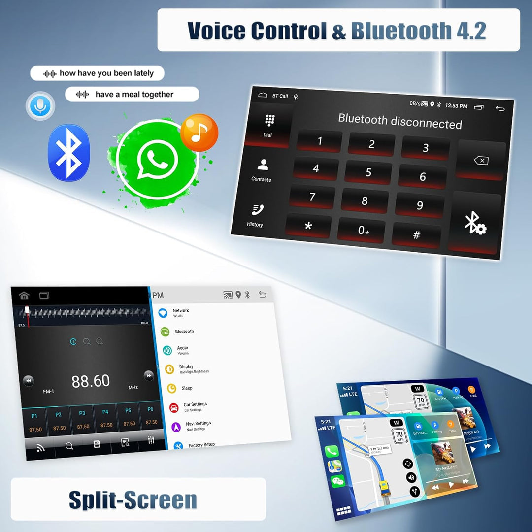 CAMECHO 2+64G 7 Zoll Android 13 Radio für VW Golf 4 Polo Sharan Jetta MK4 mit Wireless Carplay Andro