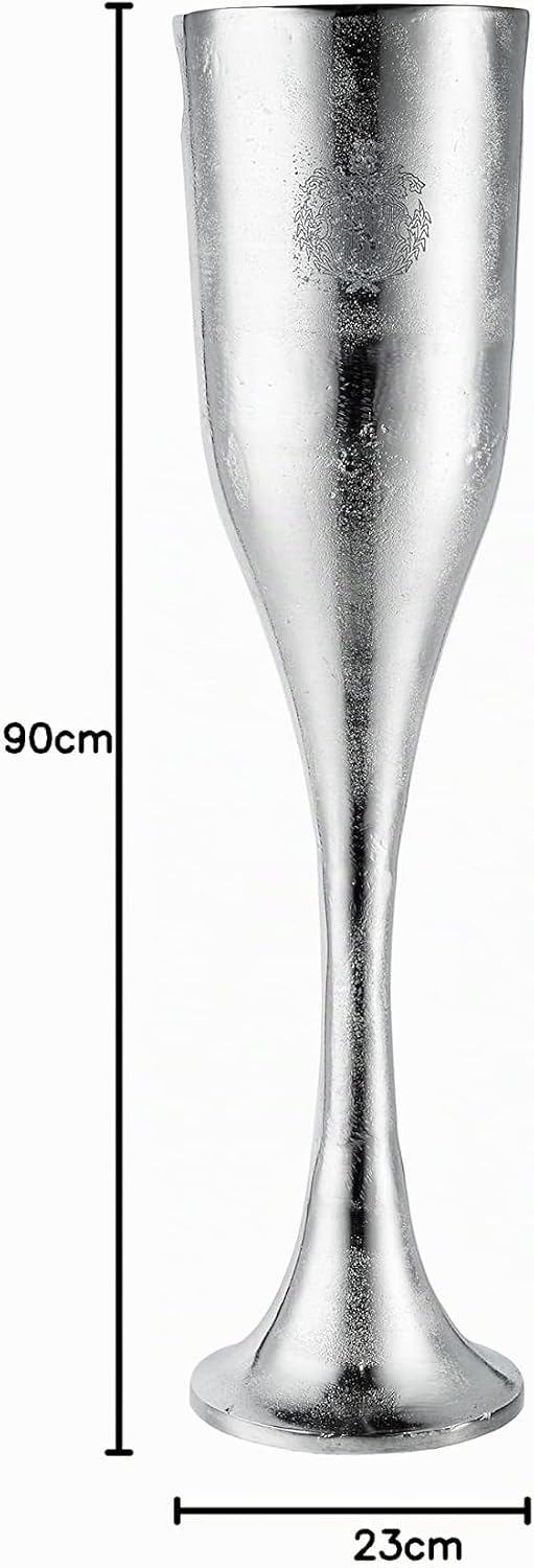 Champagnerkühler auf Standfuss, Weinkühler Sektkühler Flaschenkühler Getränkekühler, Aluminium Metal